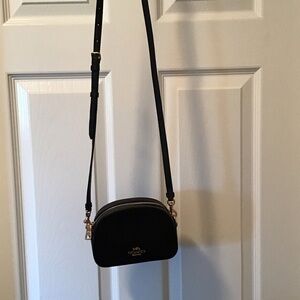 Coach Black Crossbody Bag with Gold Accents